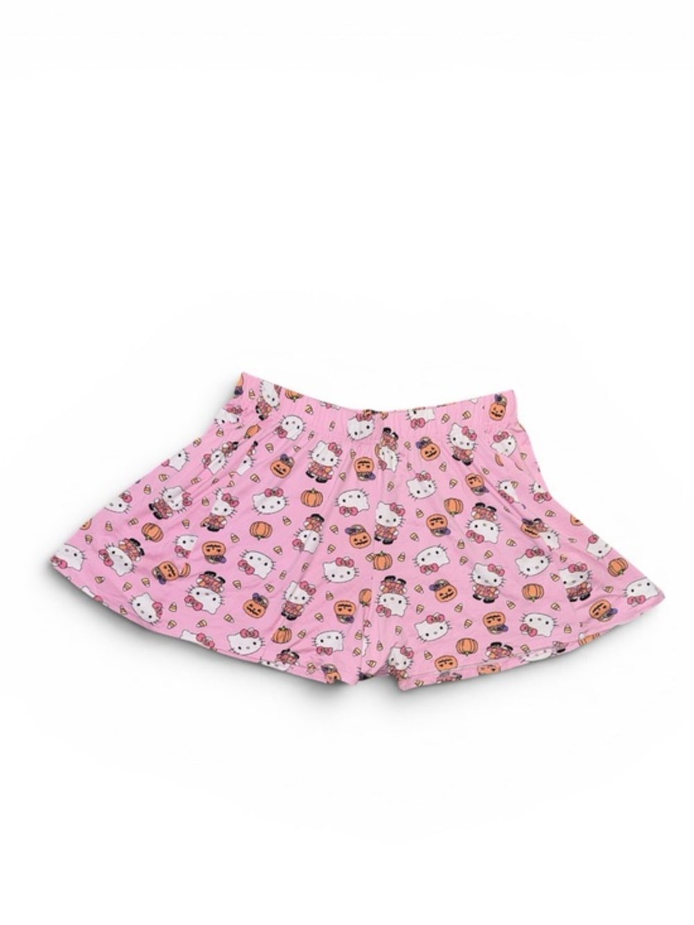 Hello Kitty Halloween Trick or Treat Pink Pumpkin Print Pajama Bottom Shorts SML